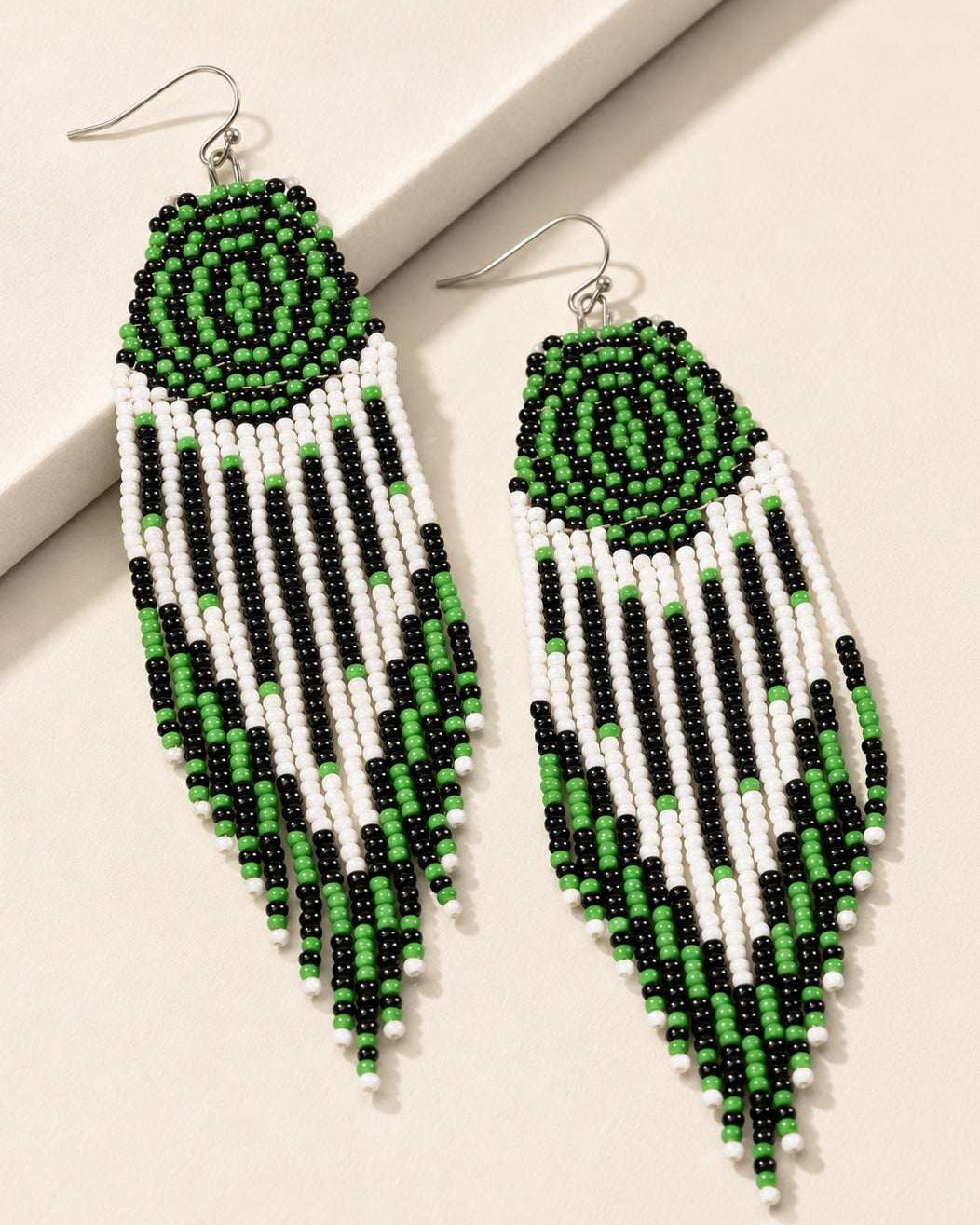 Vortex Fringe Beaded Earrings