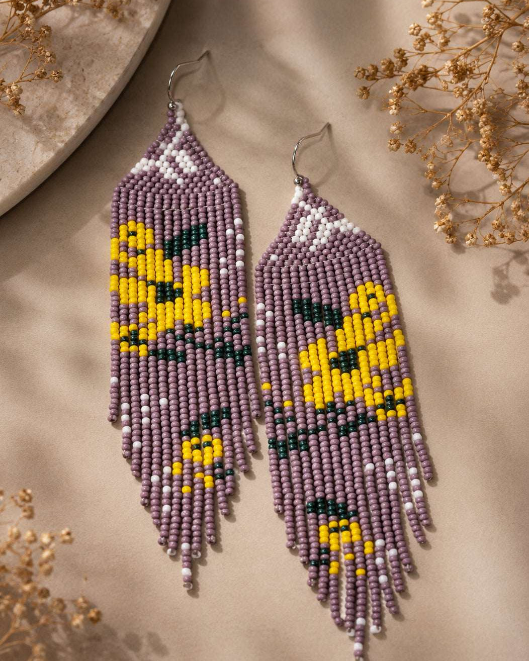 Celestia Fringe Beaded Earrings
