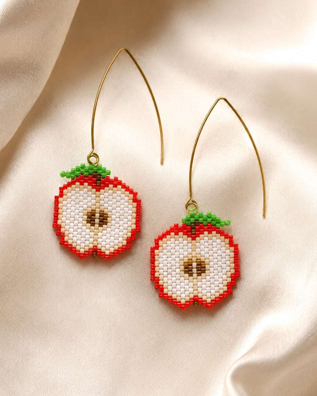 Apple Beaded Earrings