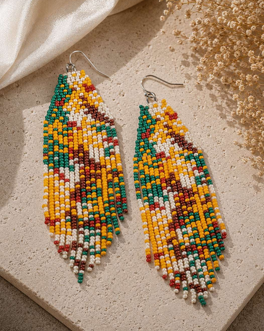 Harvest Fringe Beaded Earrings