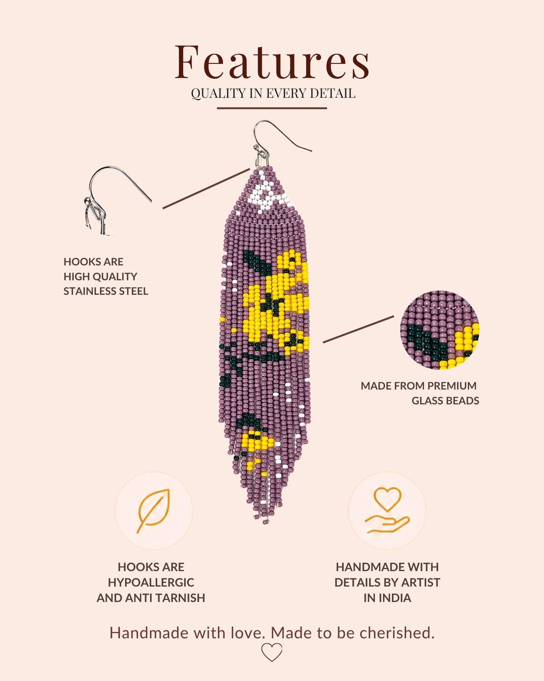 Celestia Fringe Beaded Earrings