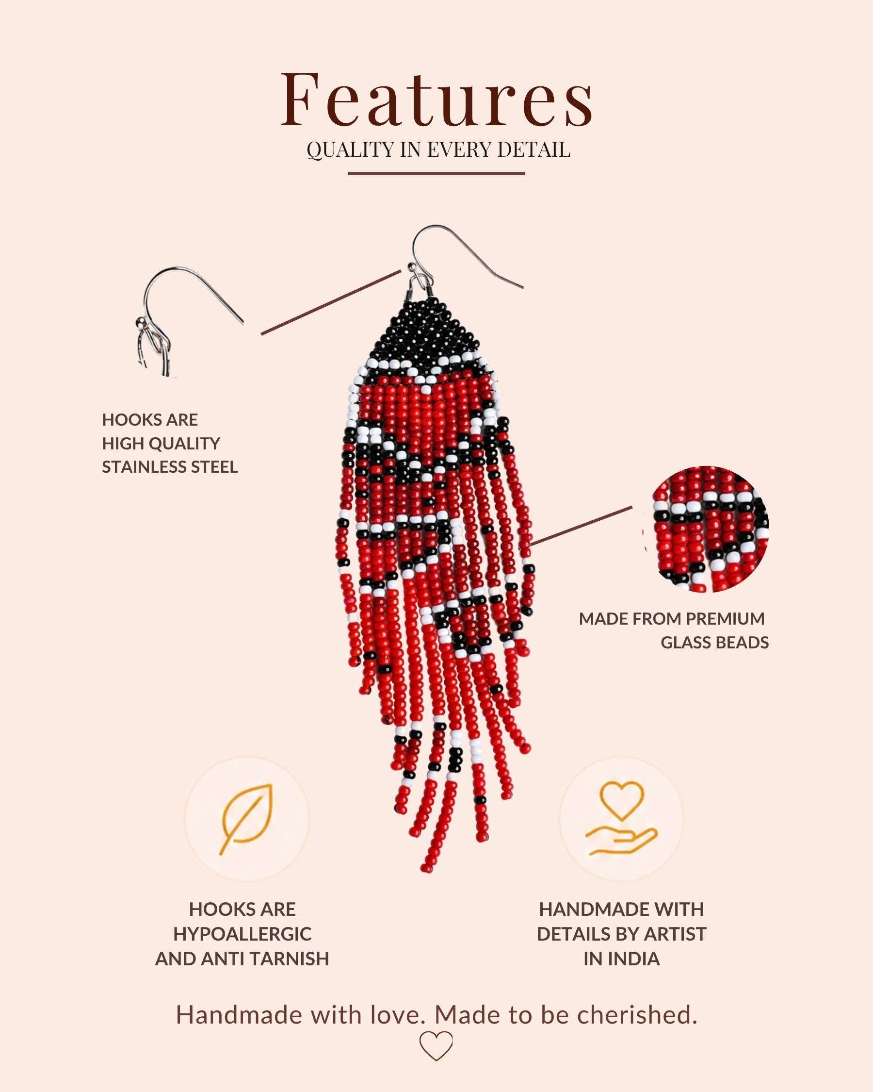 Serenia Fringe Beaded Earrings