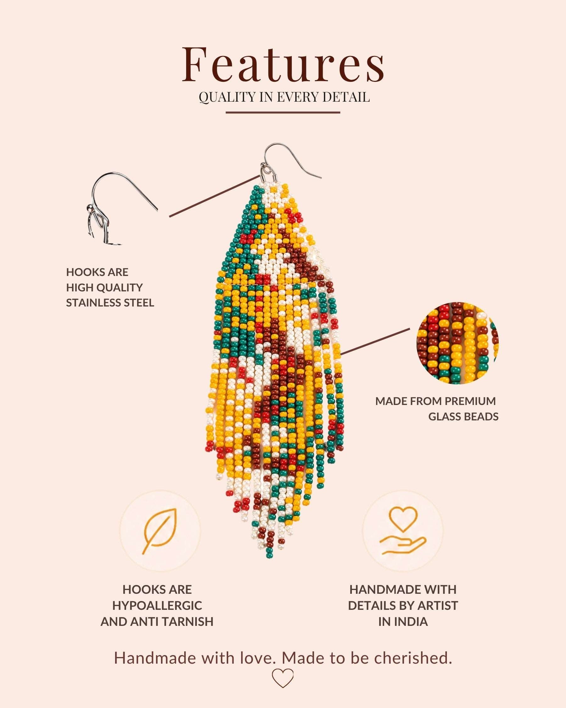 Harvest Fringe Beaded Earrings