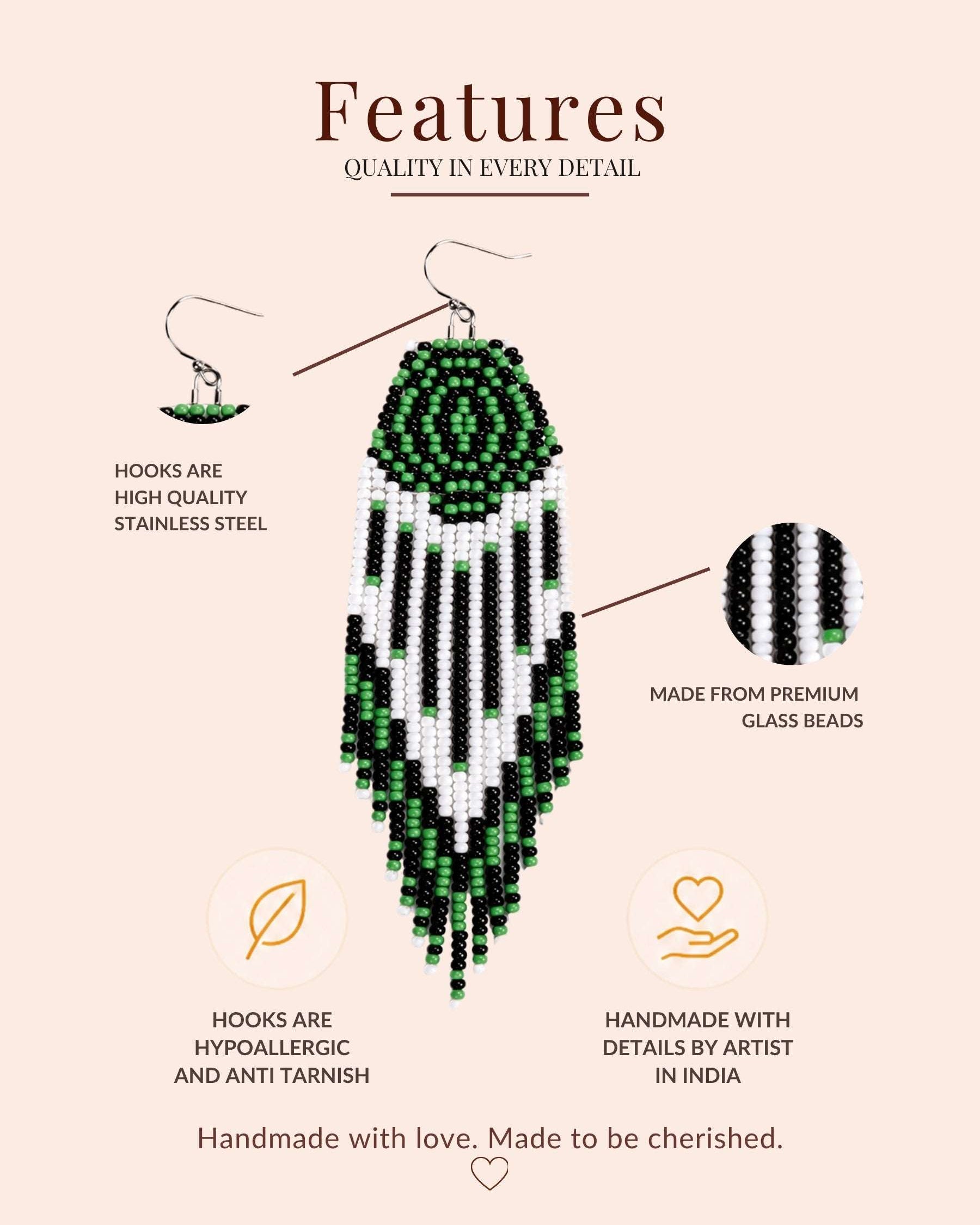 Vortex Fringe Beaded Earrings