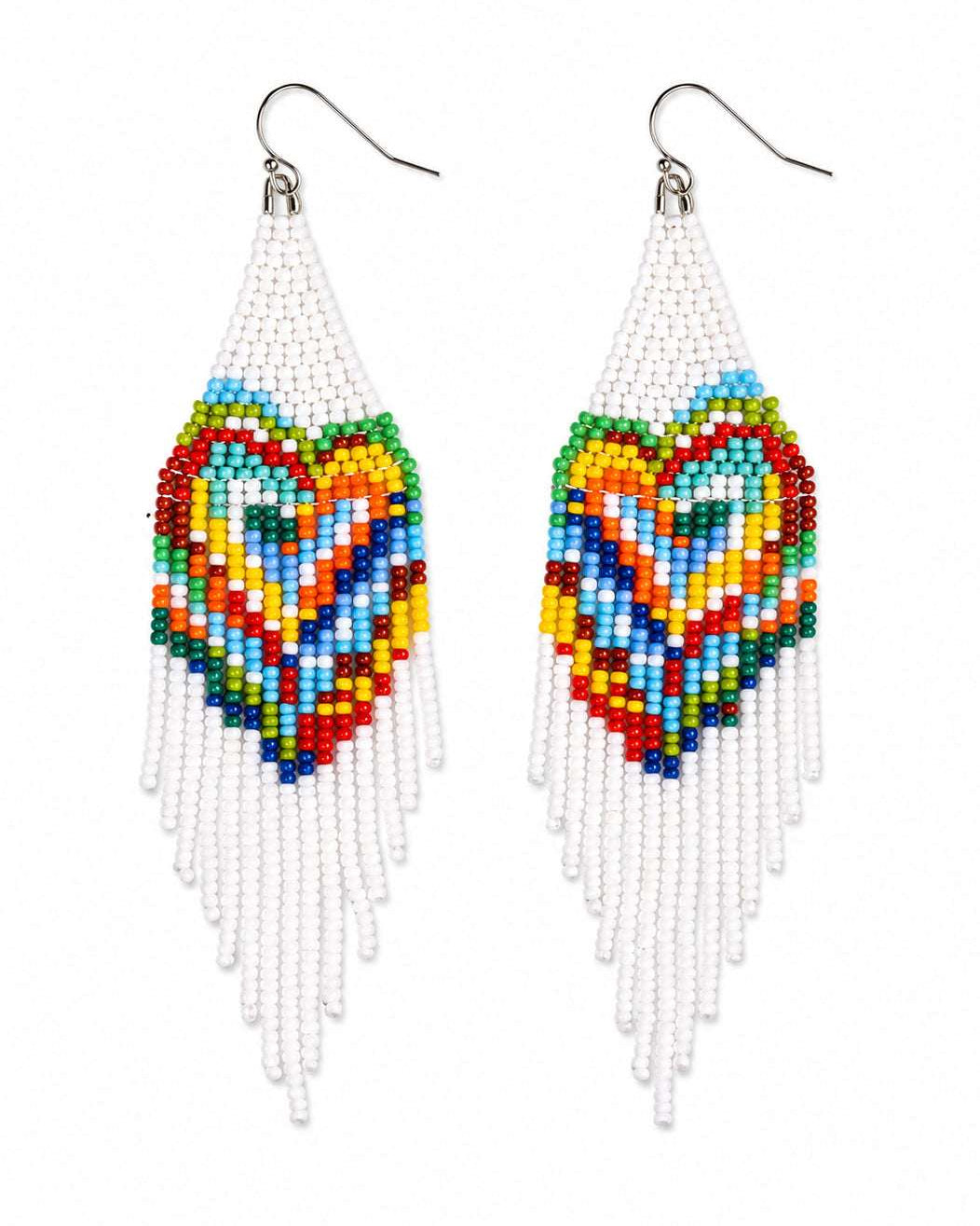Prism Fringe Beaded Earrings