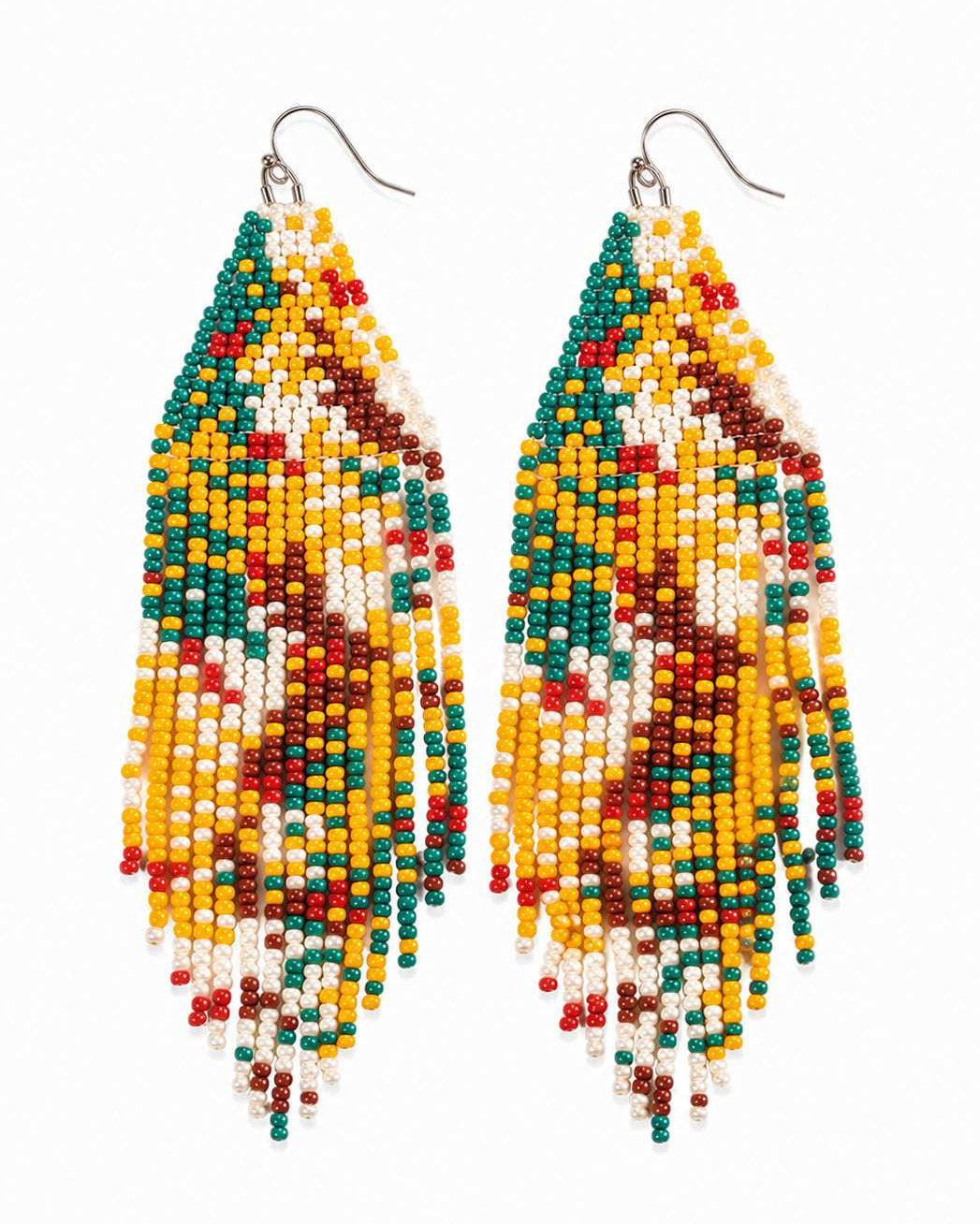 Harvest Fringe Beaded Earrings