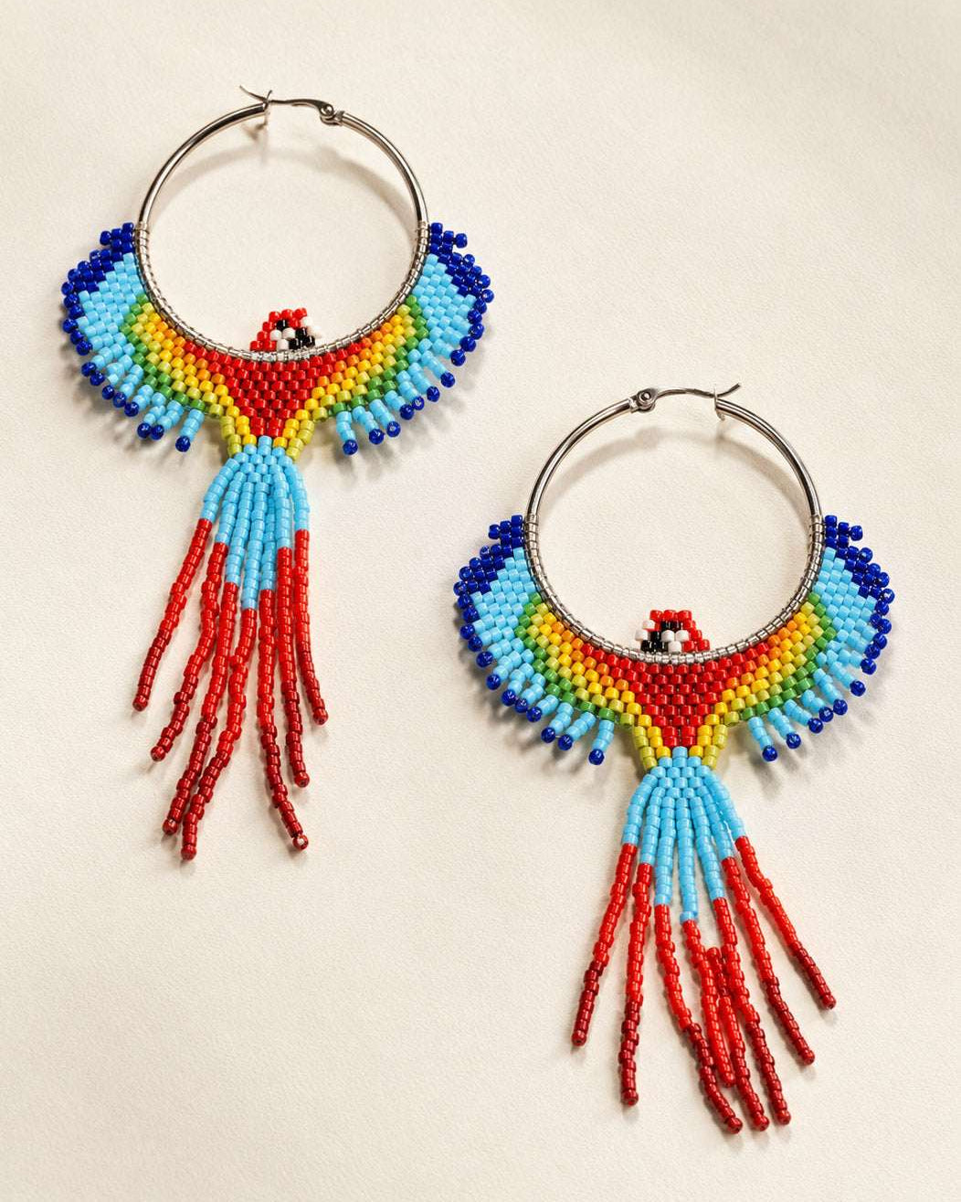 Multi Falcon Beaded Earrings