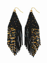 Amelia Black-Gold Earrings