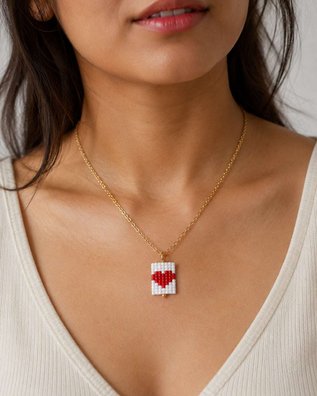 Love Charm Beaded Necklace