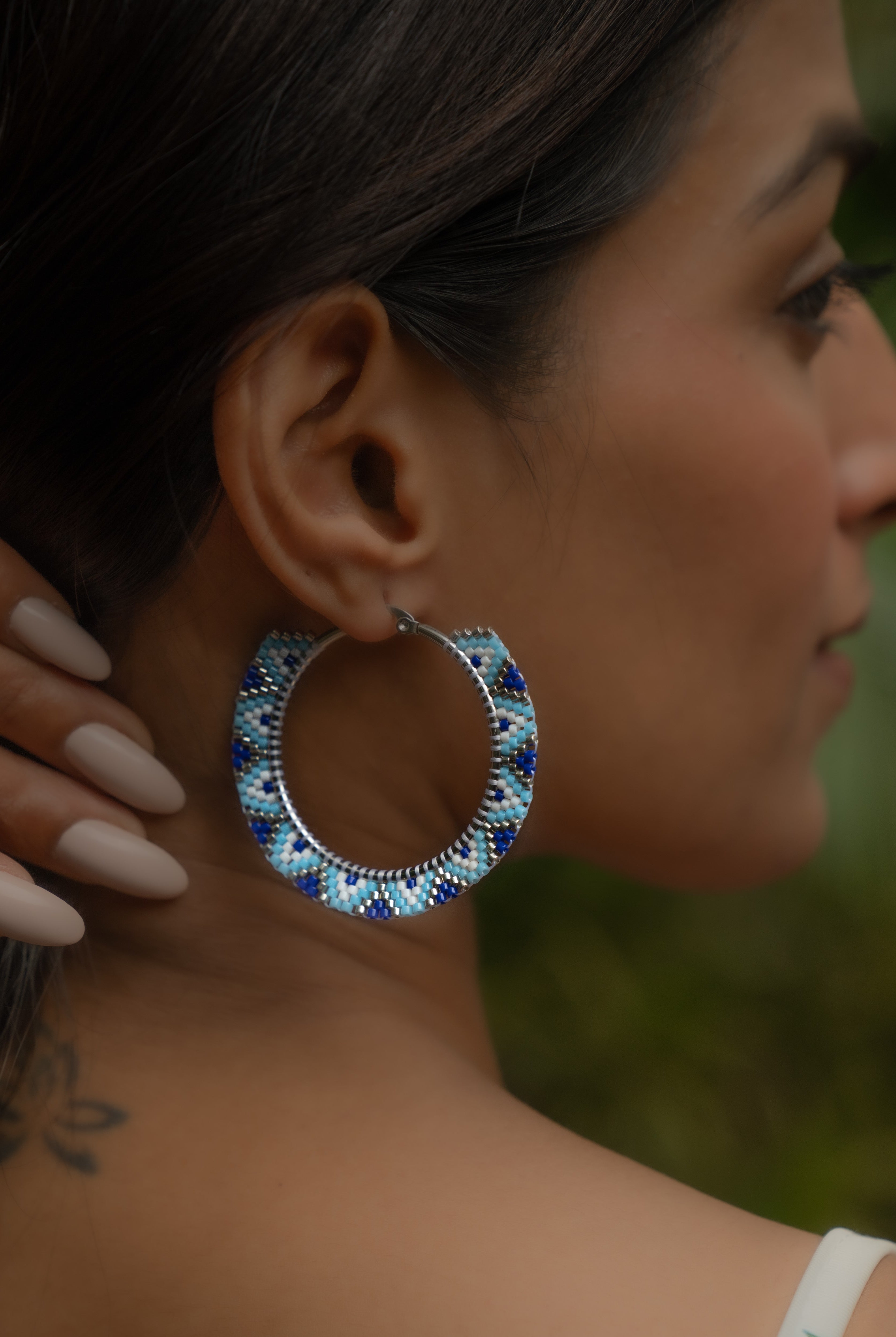 Evil Eye Hoop Earrings - Jenni and Janki