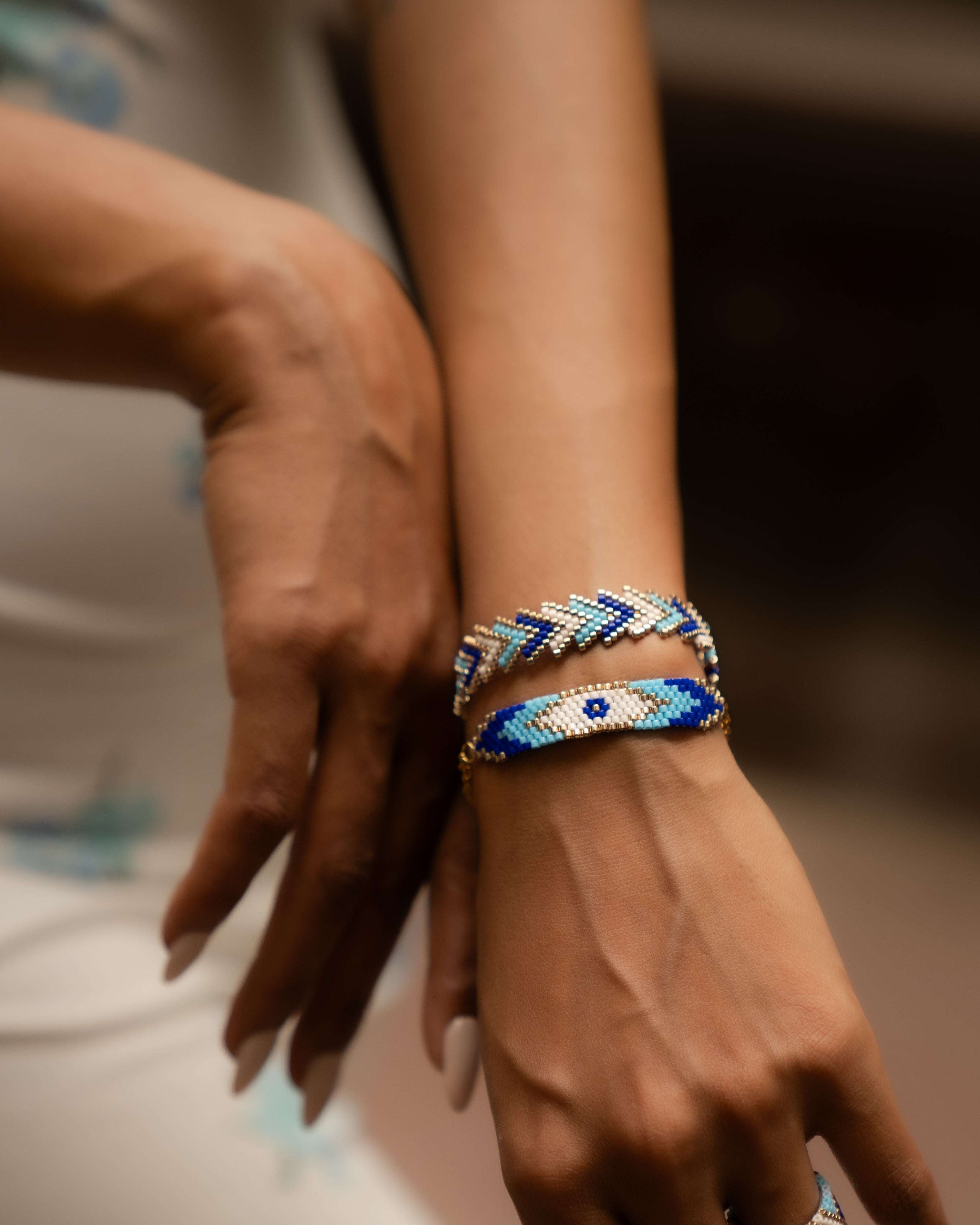 Evil Eye Bracelet Stack of 2 - Jenni and Janki
