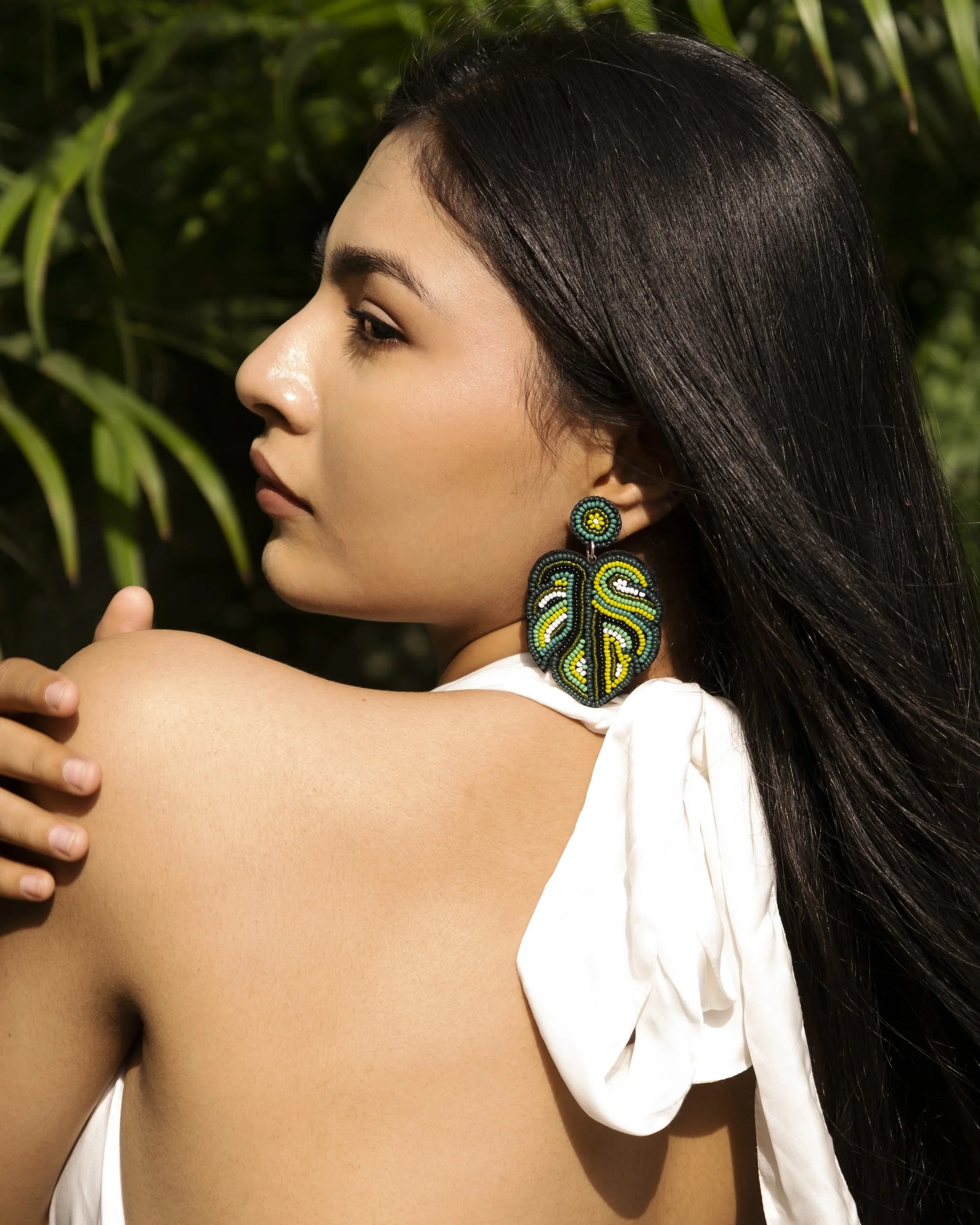 The Palm Affair Earrings - Jenni and Janki