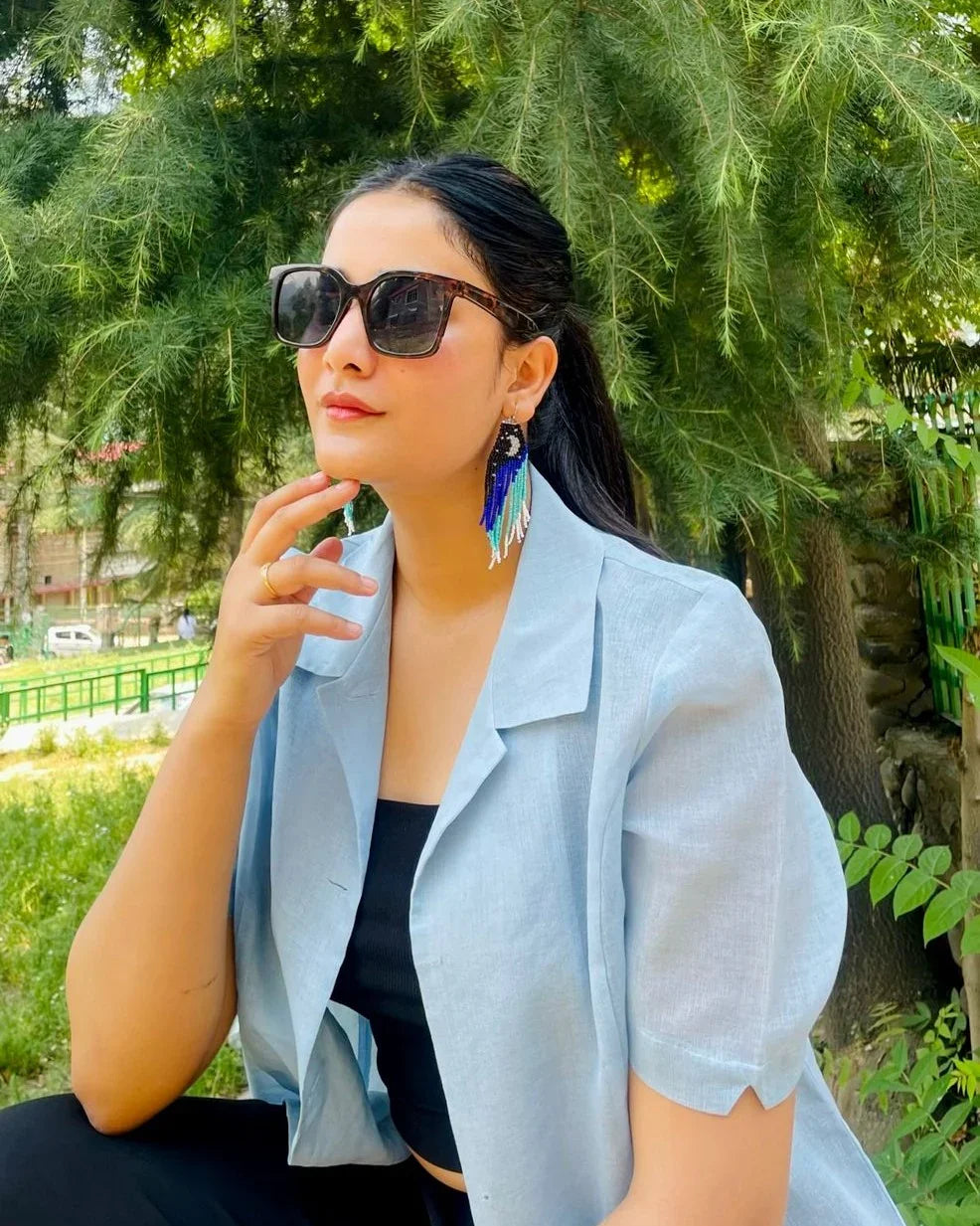 Aagama Moon Earrings - Jenni and Janki