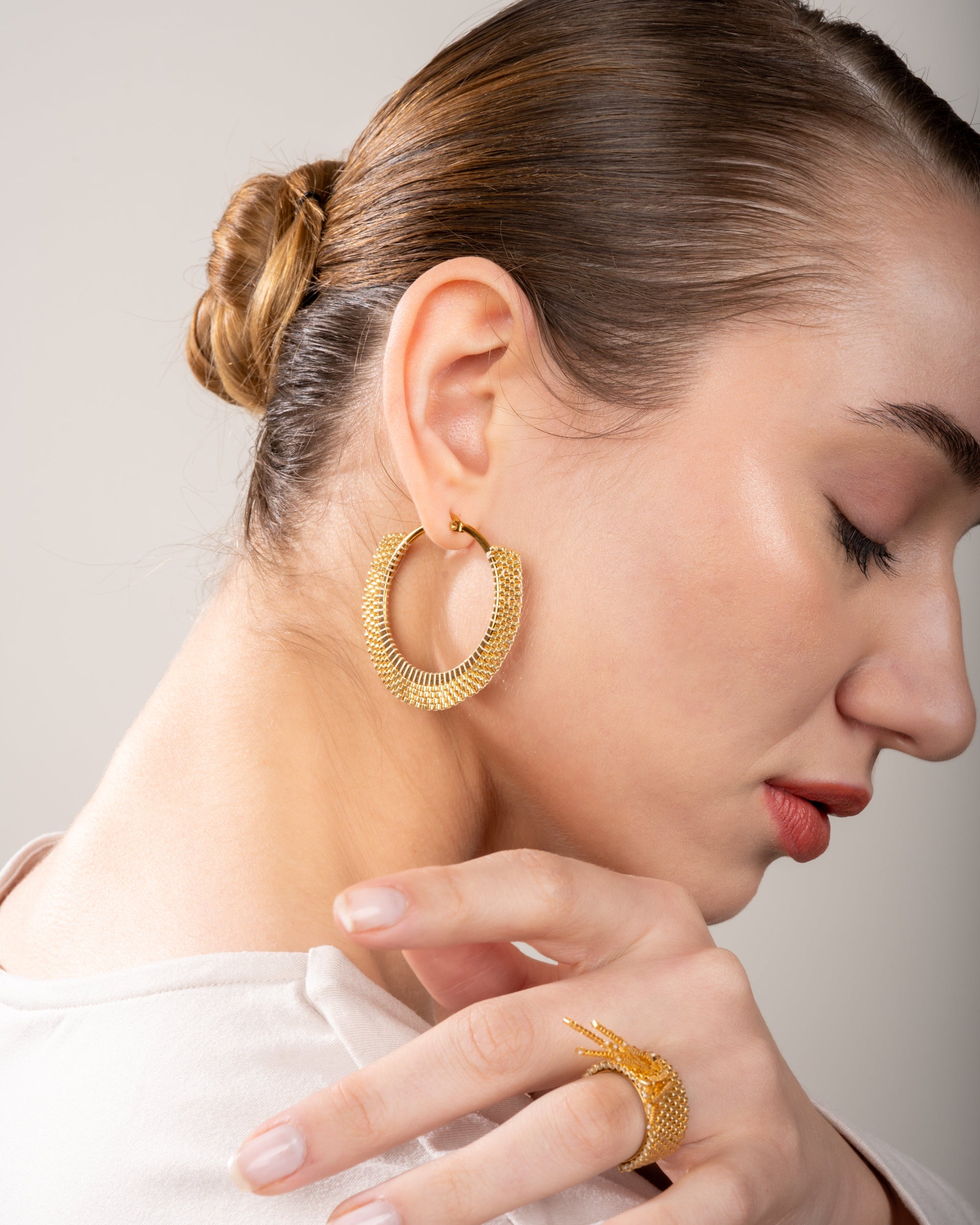 Aurelia Earrings with Ring - Jenni and Janki