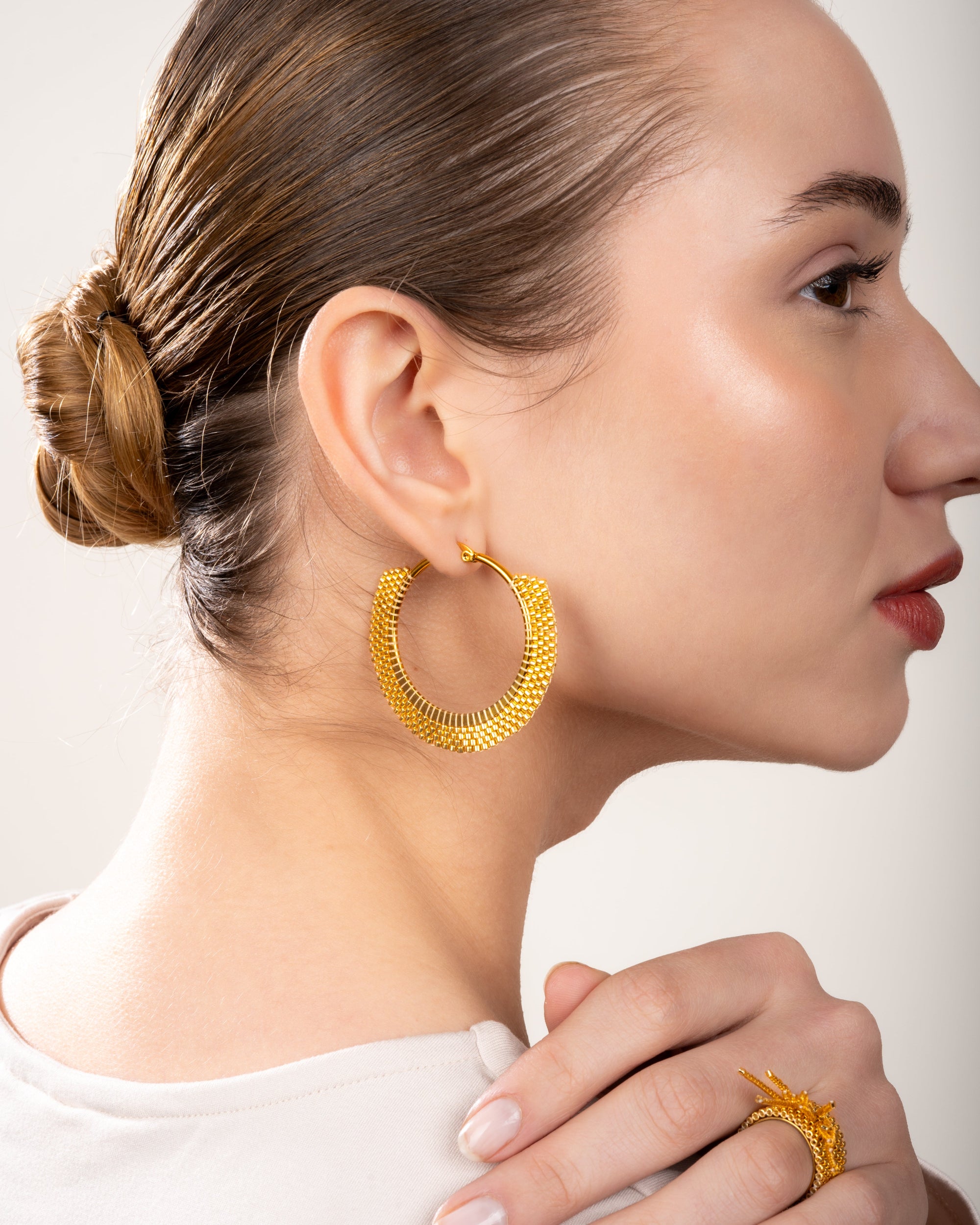 Aurelia Earrings with Ring - Jenni and Janki