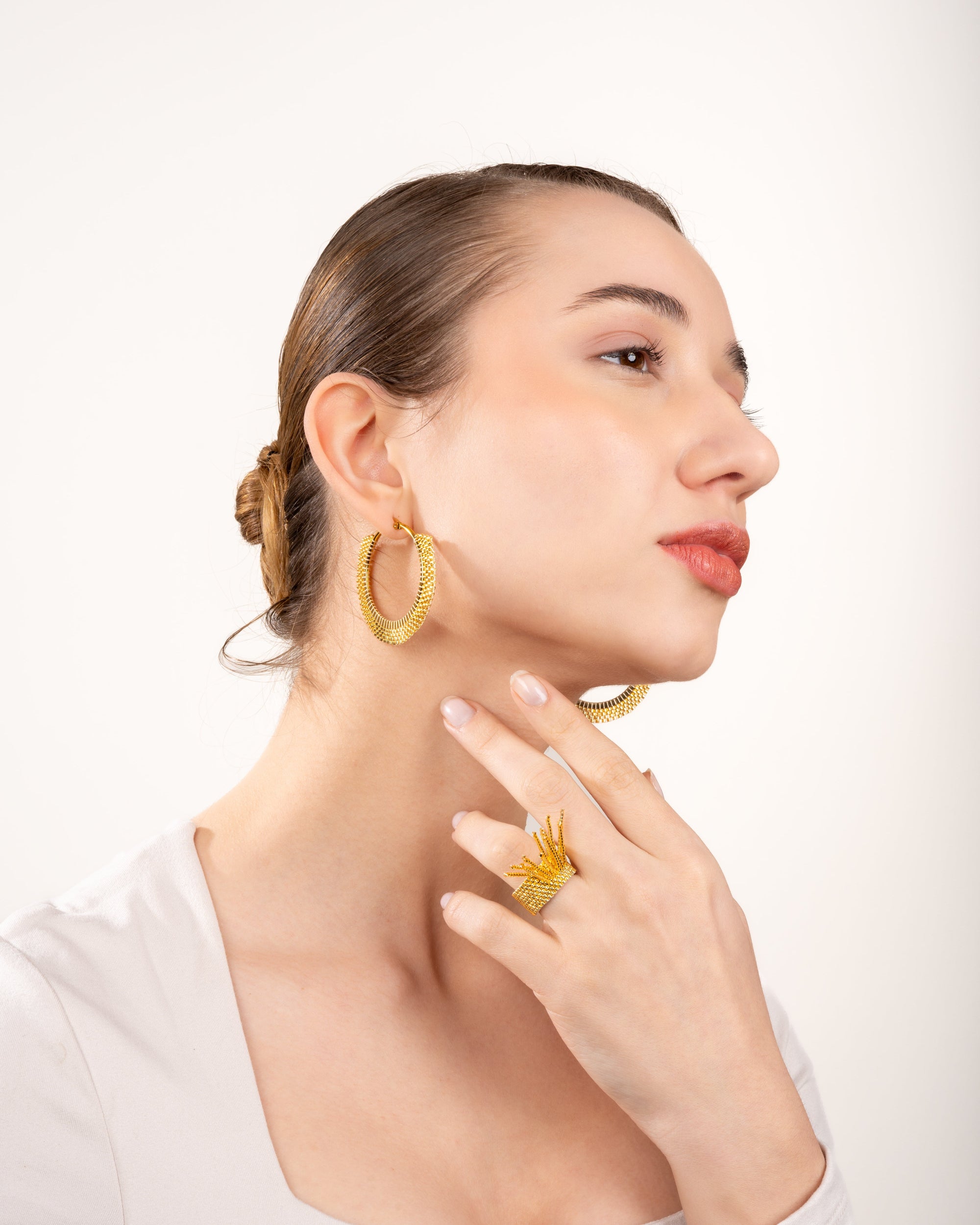 Aurelia Earrings with Ring - Jenni and Janki