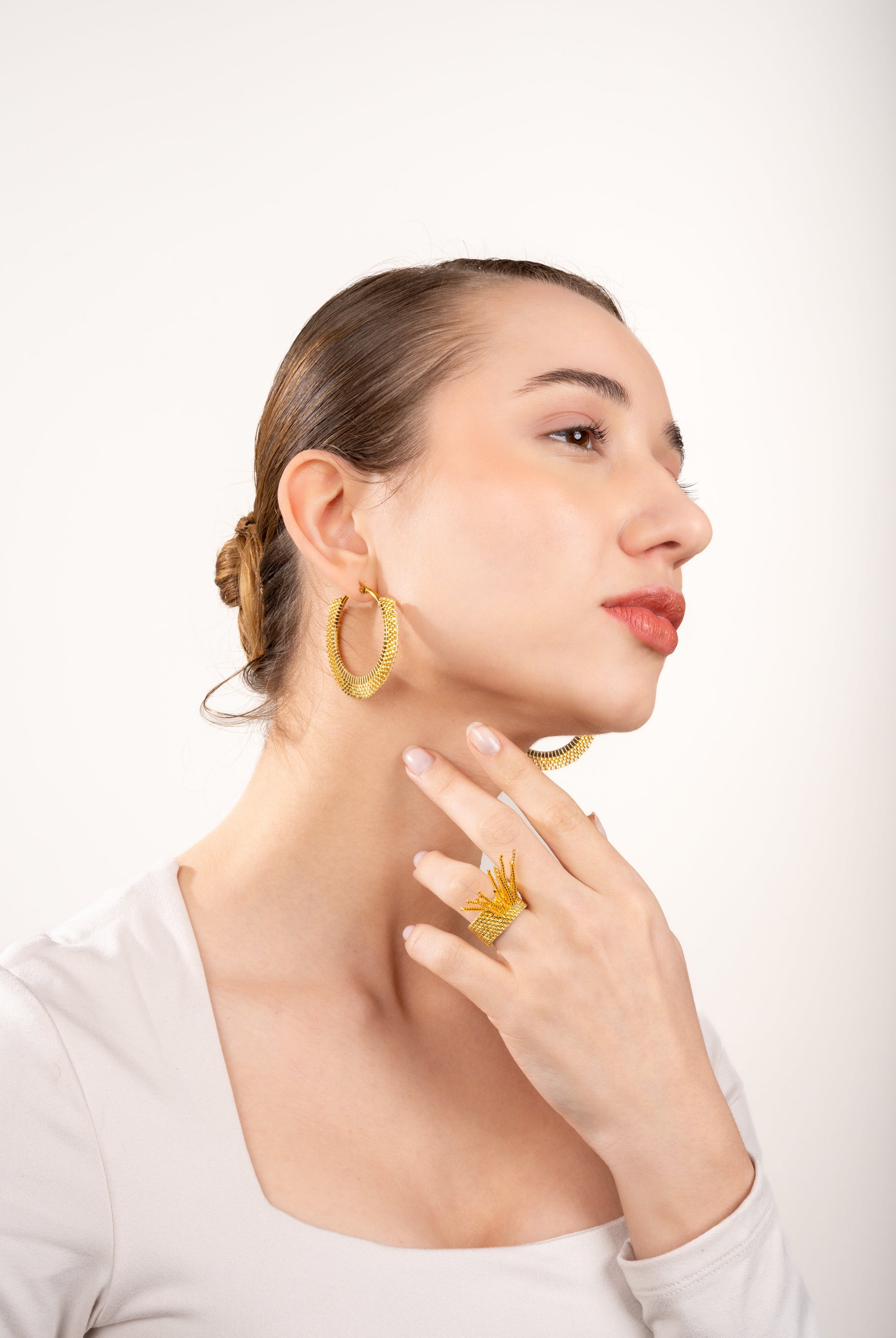 Aurelia Earrings with Ring - Jenni and Janki