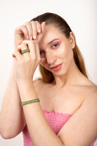 Elysian Zig Zag Bracelet with Ring - Jenni and Janki