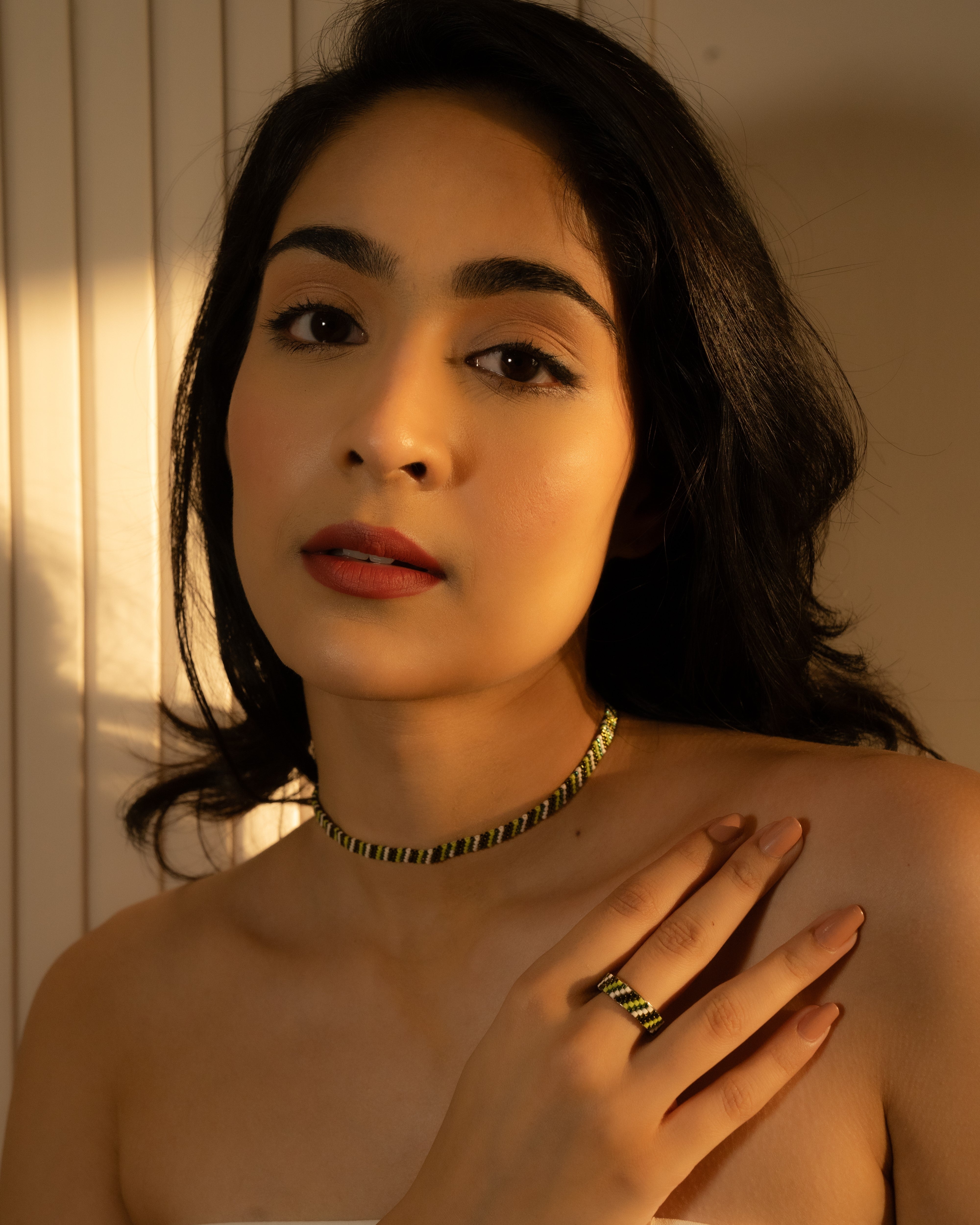 Nora Choker cum Bracelet with Ring - Jenni and Janki