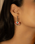 Red Evil Eye Earrings - Jenni and Janki
