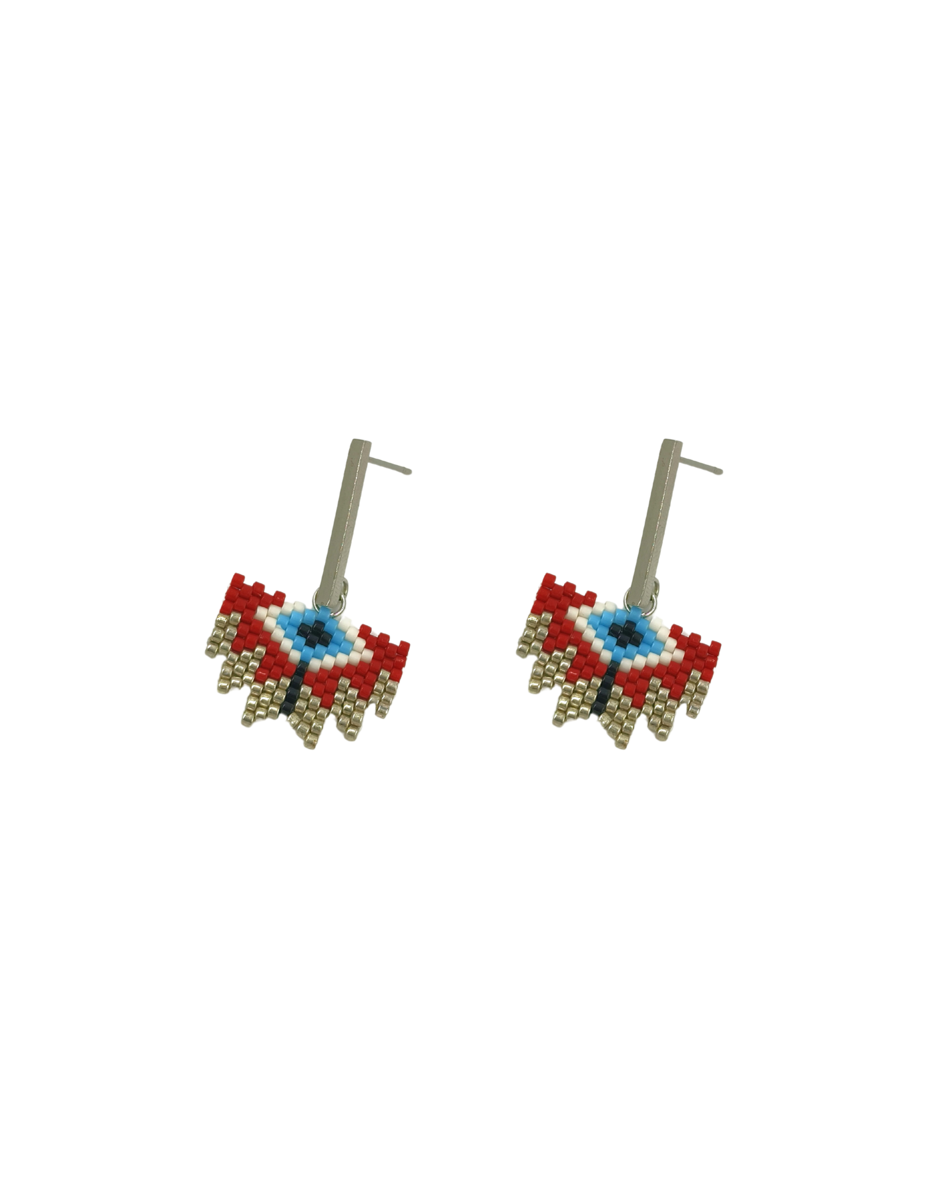 Red Evil Eye Earrings - Jenni and Janki