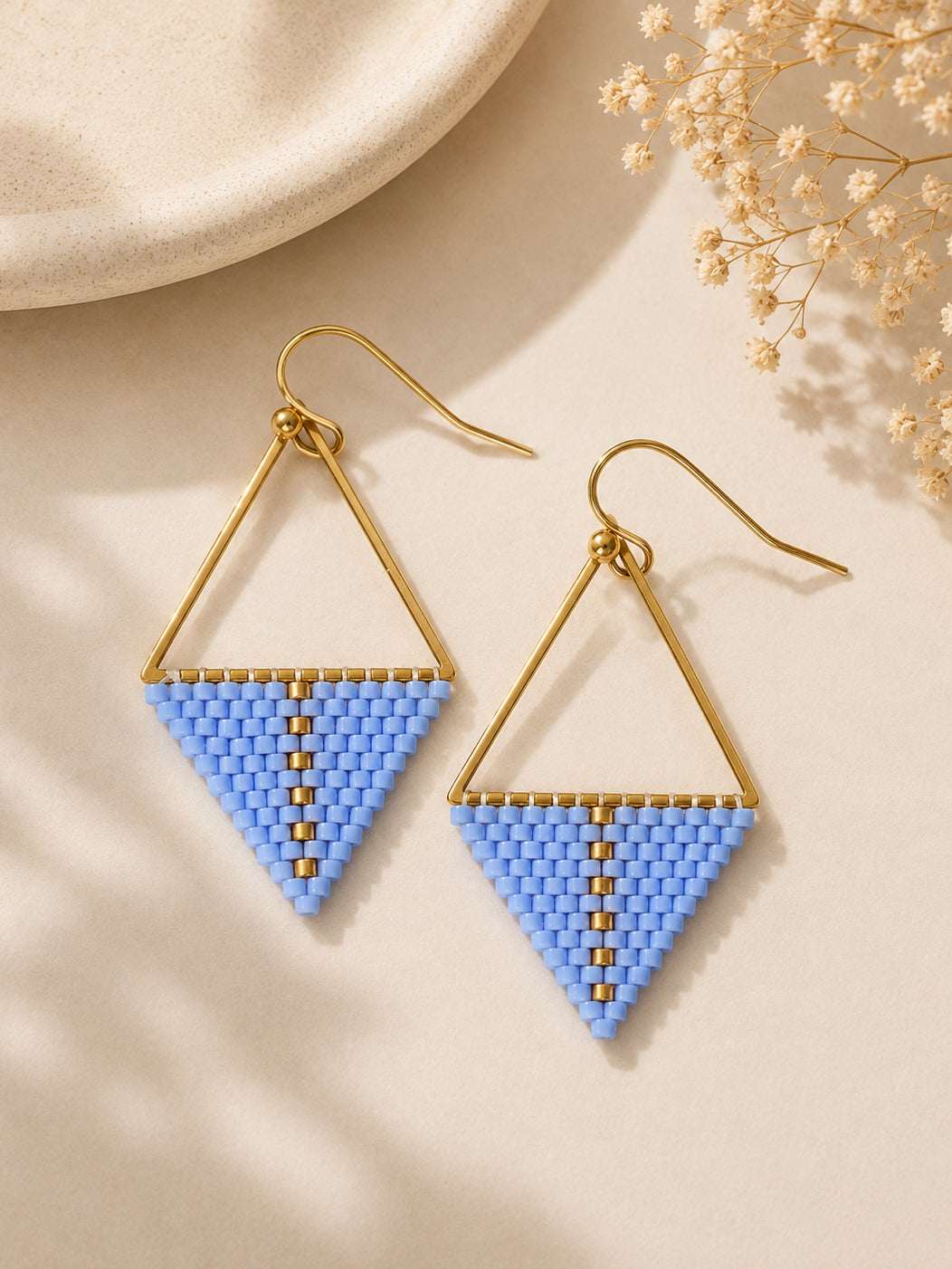 Periwinkle Beaded Earrings