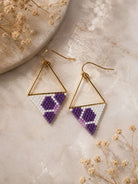 Lilac Beaded Earrings