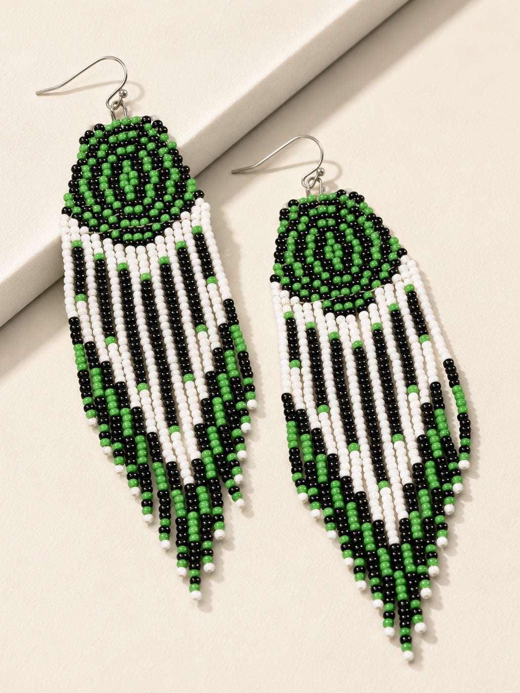 Vortex Fringe Beaded Earrings