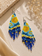 Starry Night Fringe Beaded Earrings