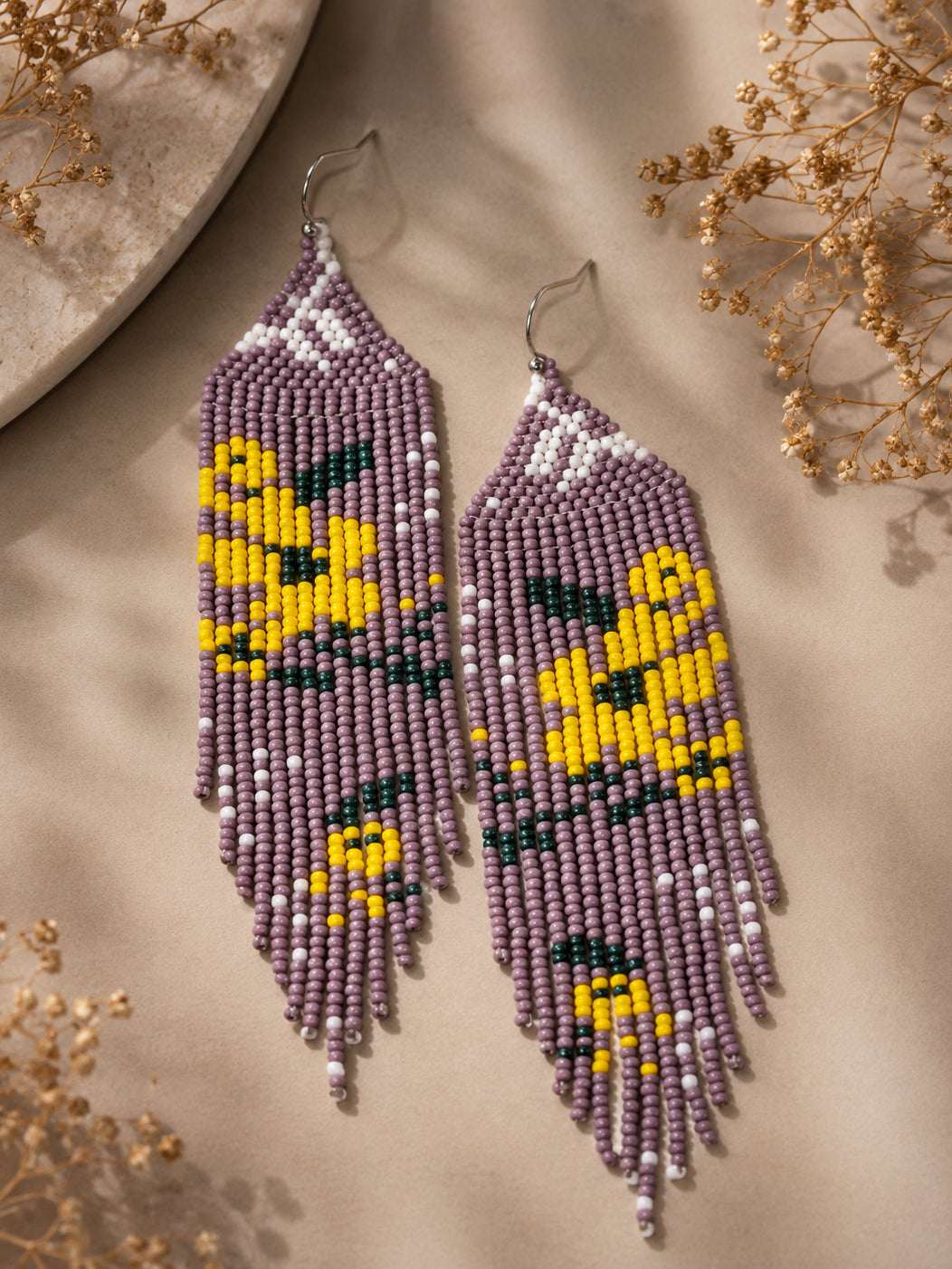 Celestia Fringe Beaded Earrings