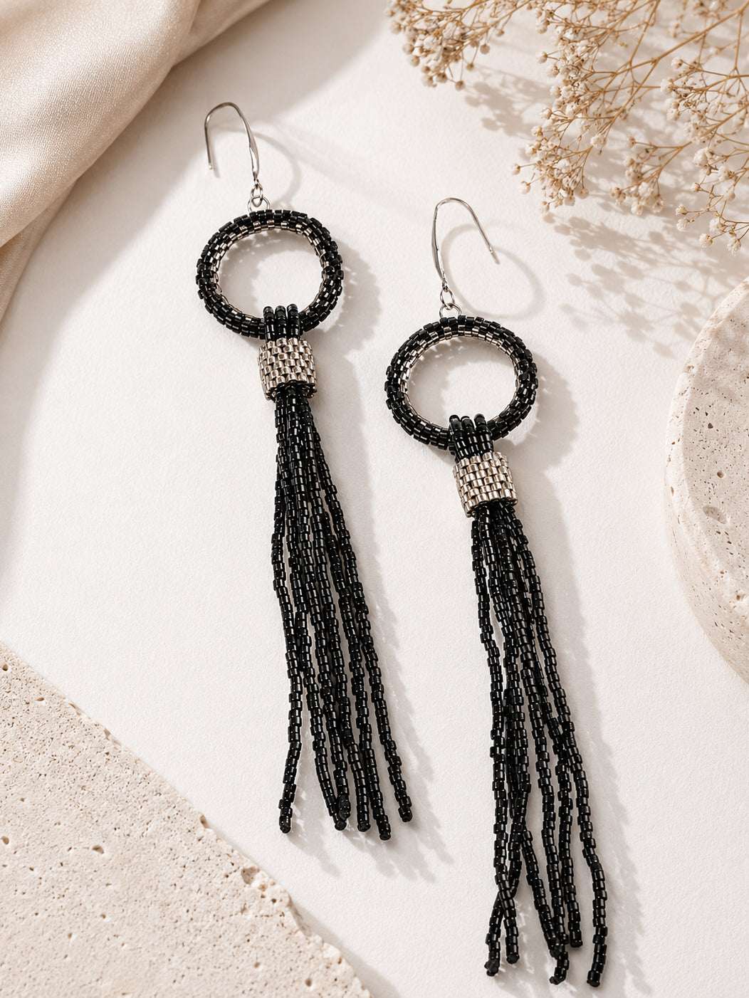 Raven Beaded Earrings