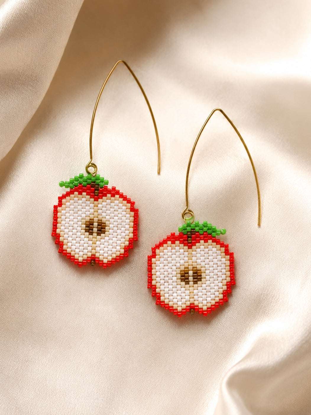 Apple Beaded Earrings