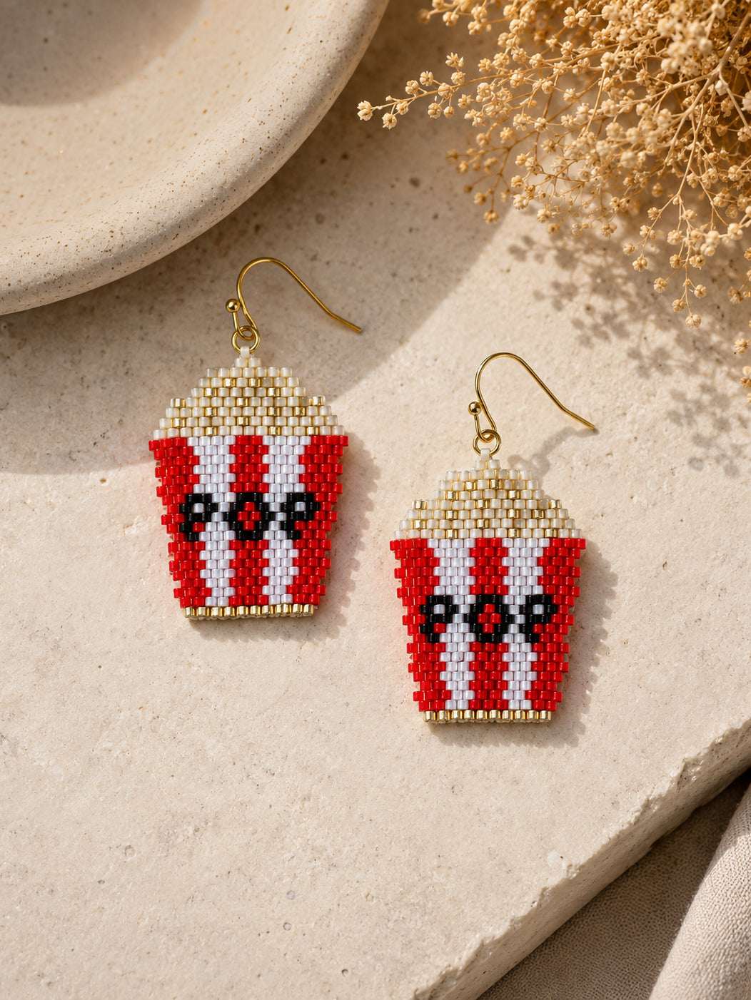 Popcorn Beaded Earrings