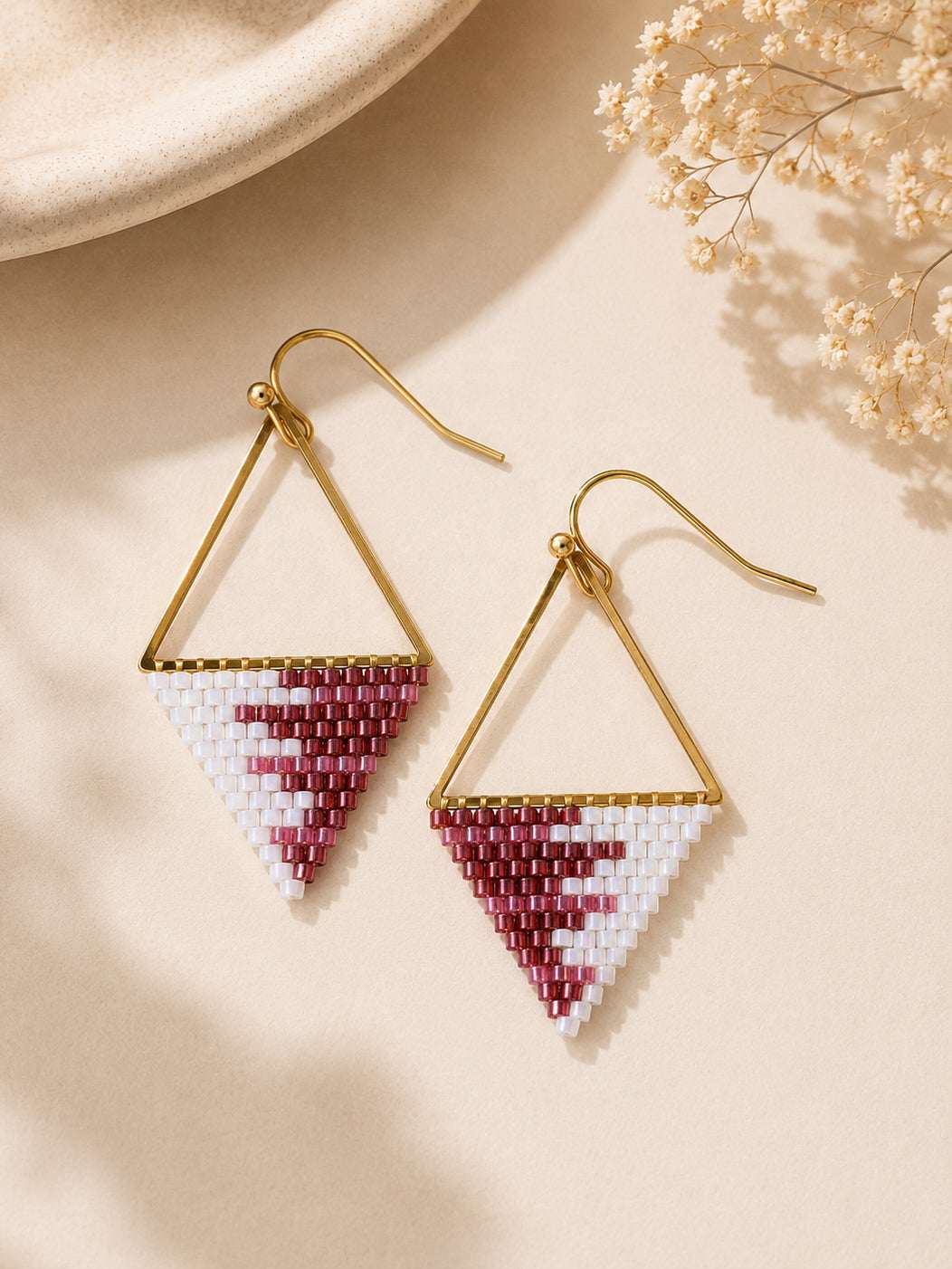 Blush Beaded Earrings