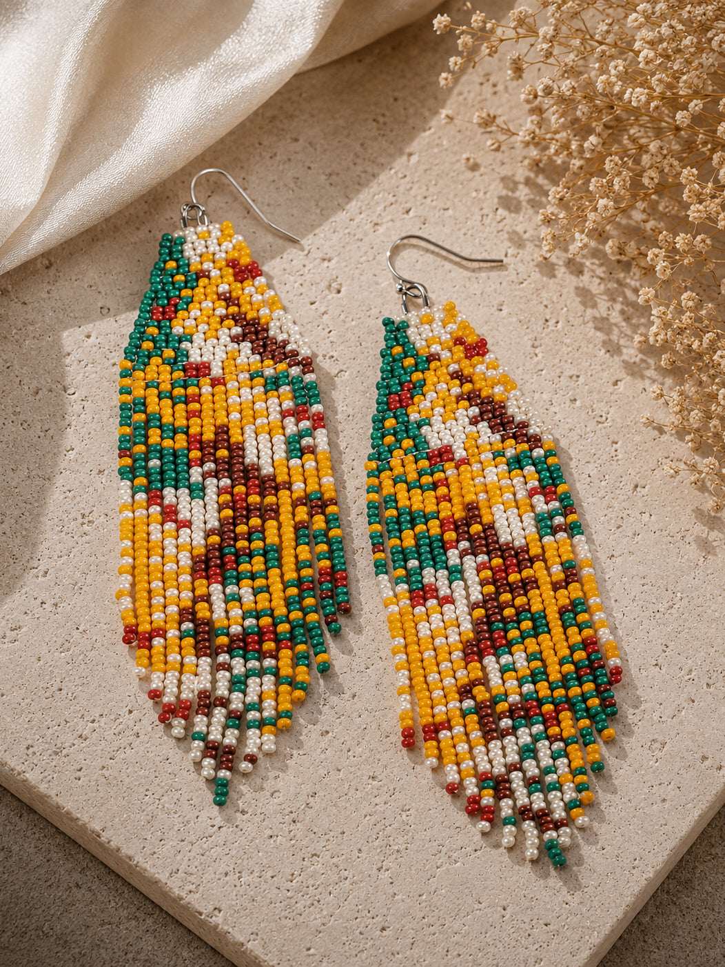 Harvest Fringe Beaded Earrings