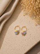 Pastelle Beaded Hoop Earrings