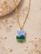 Sky Meadow Beaded Pendant Necklace