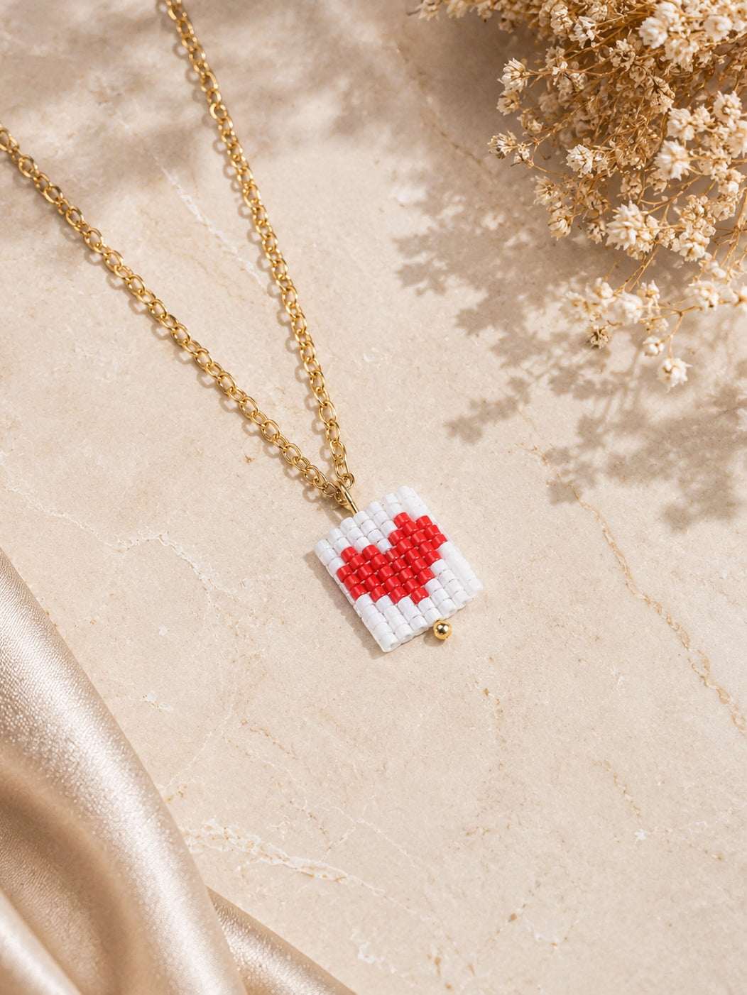 Love Charm Beaded Necklace