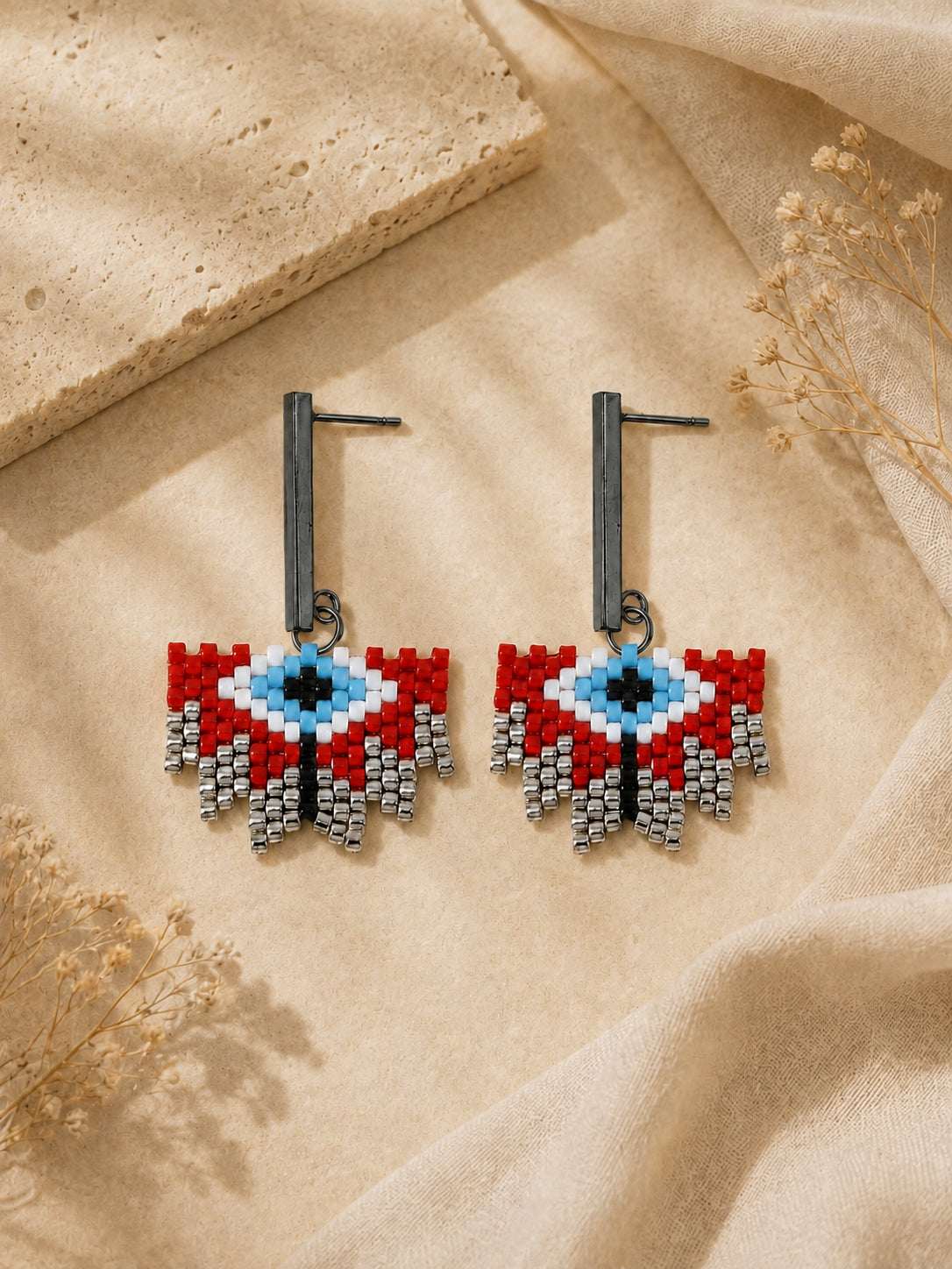 Red Evil Eye Earrings