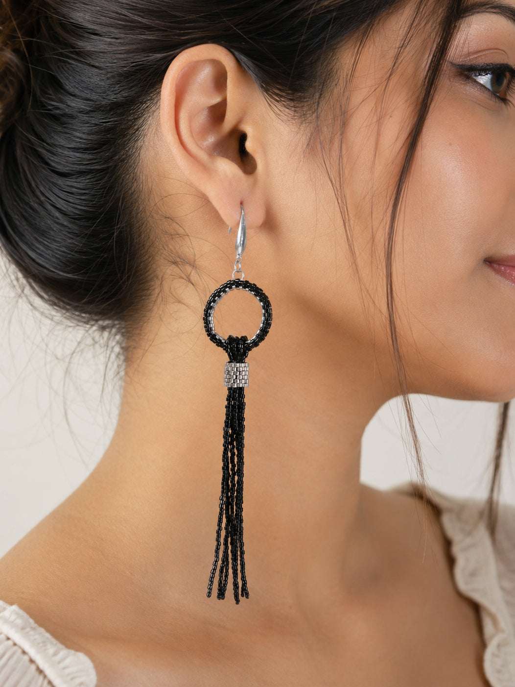 Raven Beaded Earrings