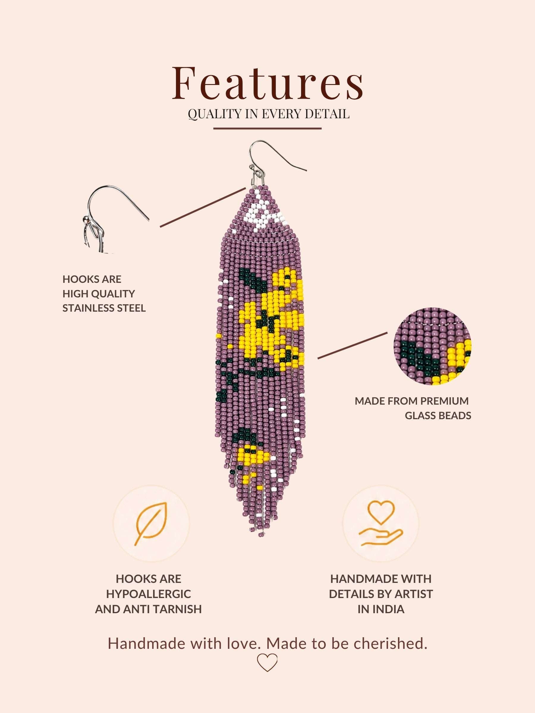 Celestia Fringe Beaded Earrings