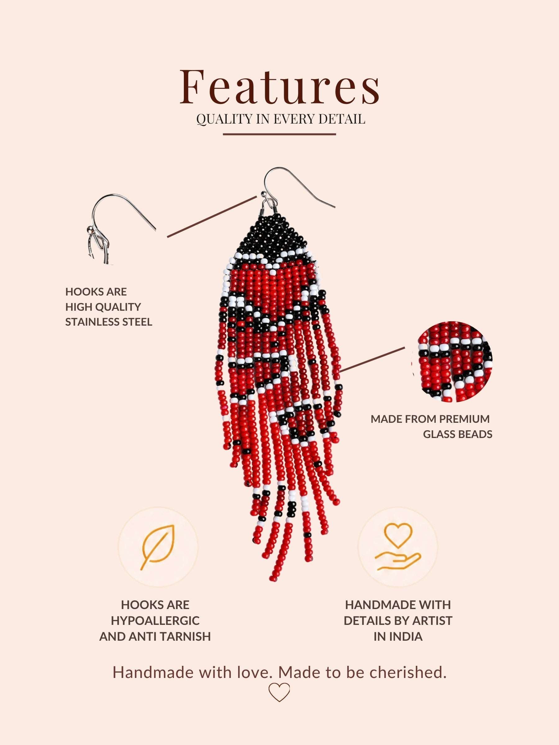 Serenia Fringe Beaded Earrings