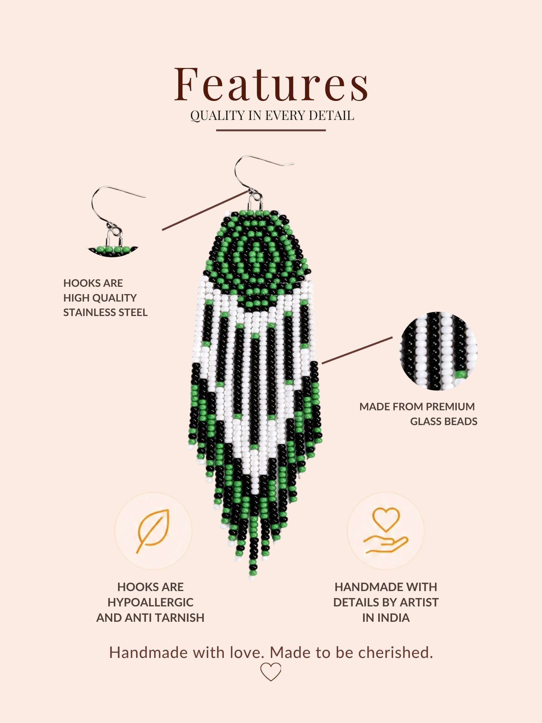 Vortex Fringe Beaded Earrings