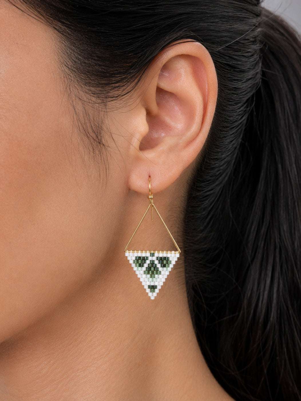 Sage Beaded Earrings