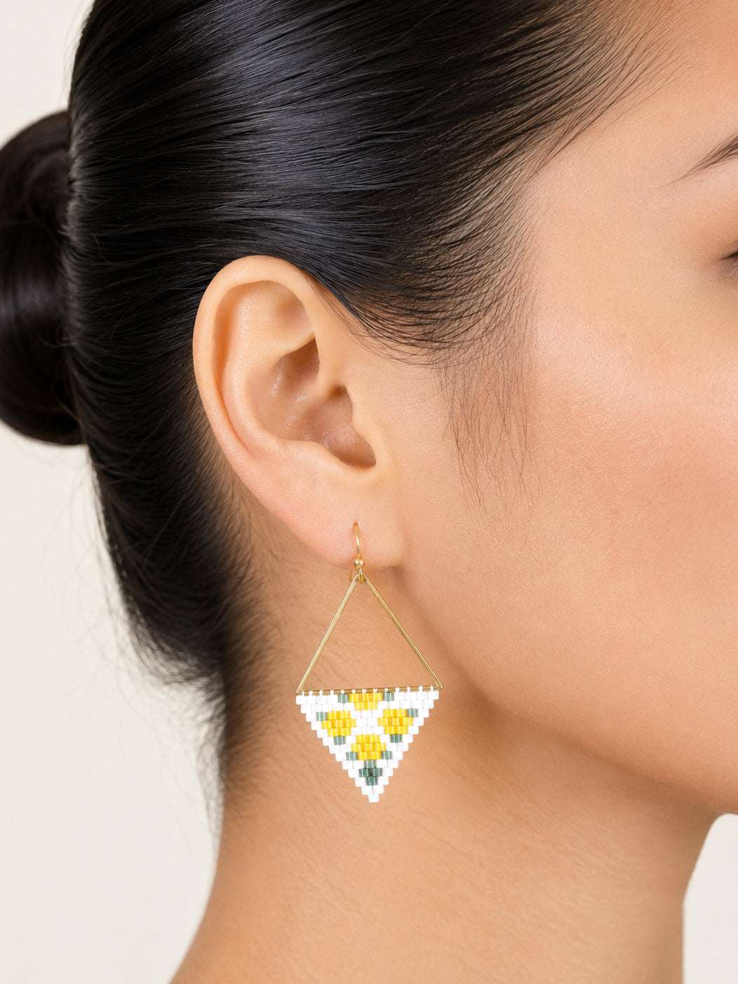 Sunflower Beaded Earrings
