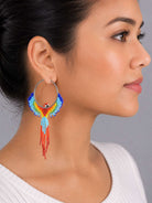 Multi Falcon Beaded Earrings