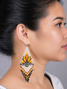 Lotus Fringe Beaded Earrings