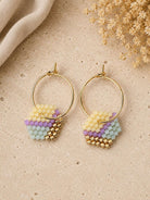 Pastelle Beaded Hoop Earrings
