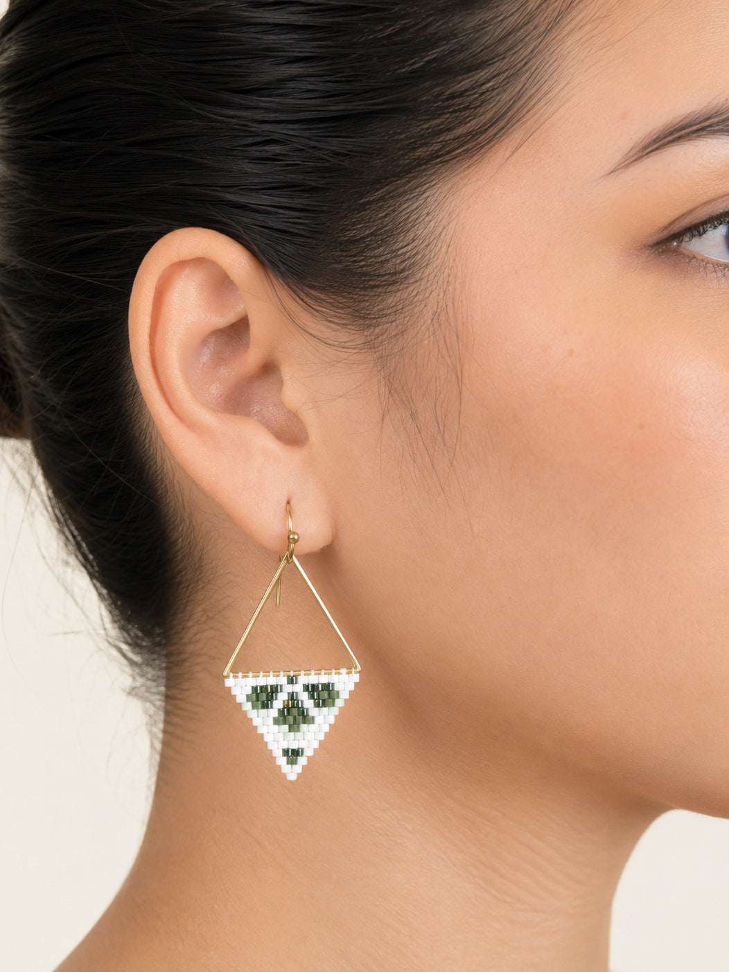 Sage Beaded Earrings