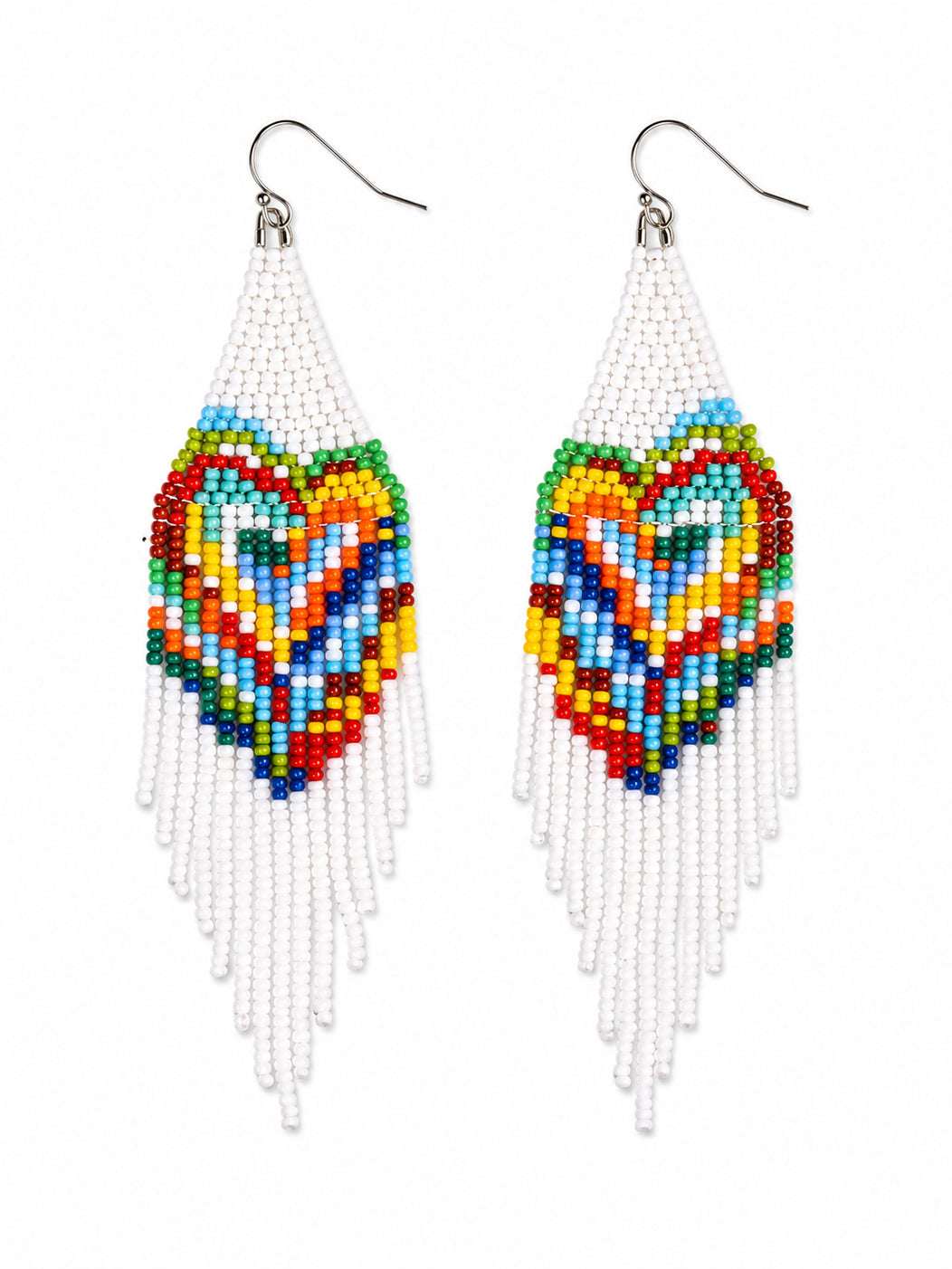 Prism Fringe Beaded Earrings